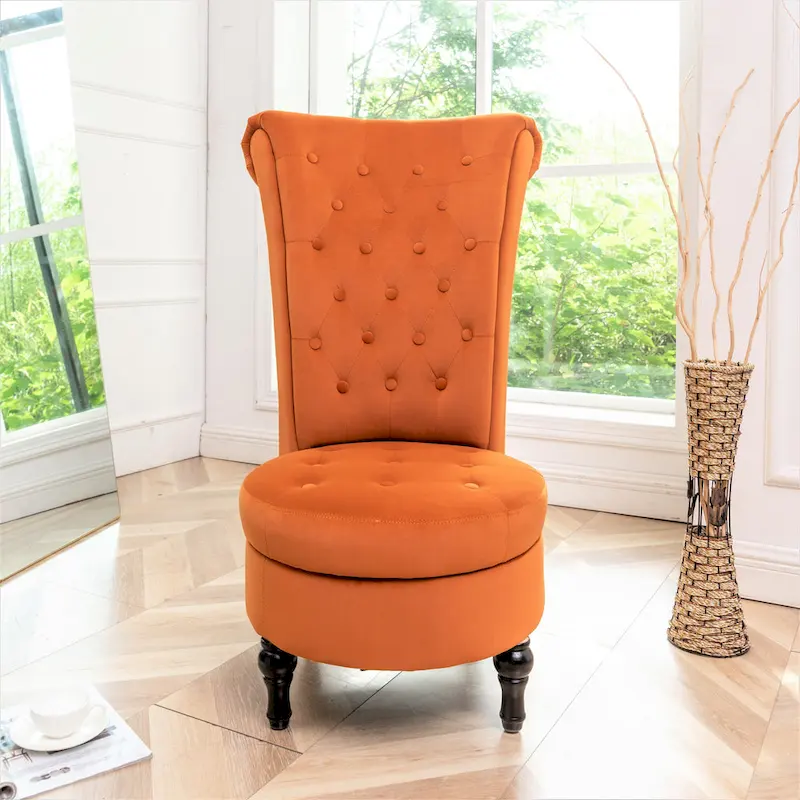 Gosser 20 Wide Velvet High Back Vanity Chair