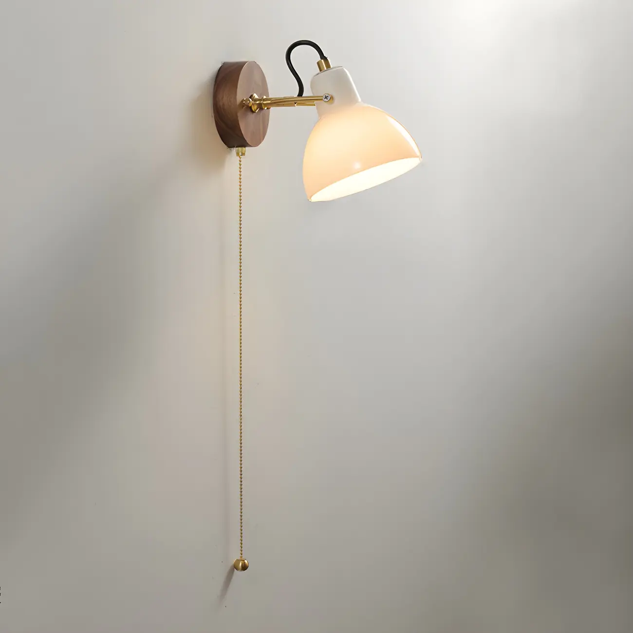 5 to 9 Inch Wall Sconce with Pull Chain for Bedroom Decor