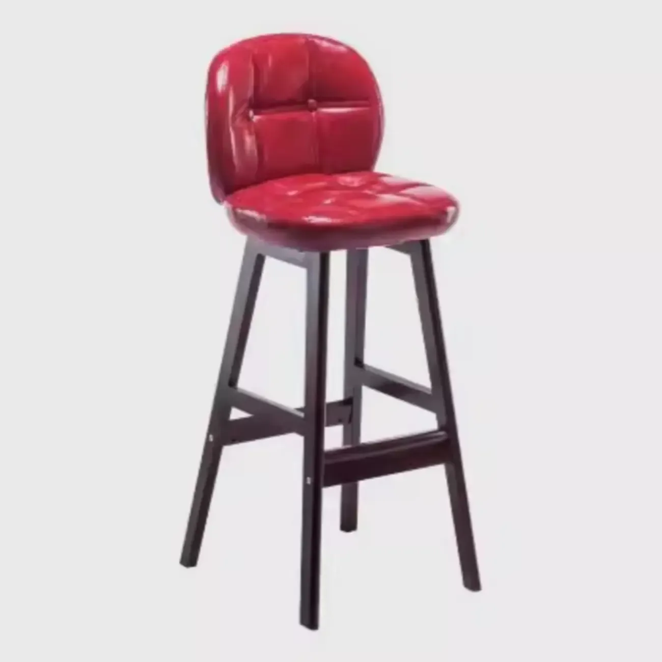 Elegant Low Back Bucket Faux Leather Bar Stool