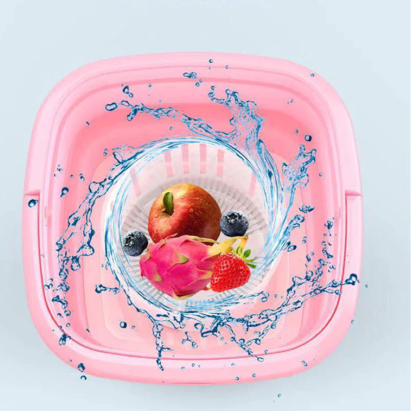 HULIANFU New Mini Folding Washing Machine Wash Fruits Electric Touch Button Household Portable Washer Foldable Barrel Type For Travel - Deanwangkt