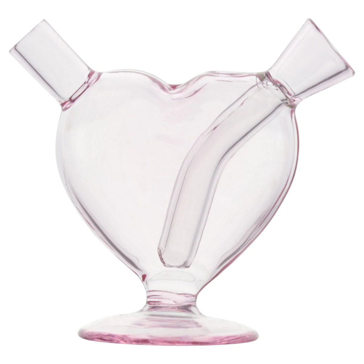 HULIANFU Pink Glass Smart MINI Bubblers Heart Cigarette Filter Tips Cigarette Water Pipe - Deanwangkt