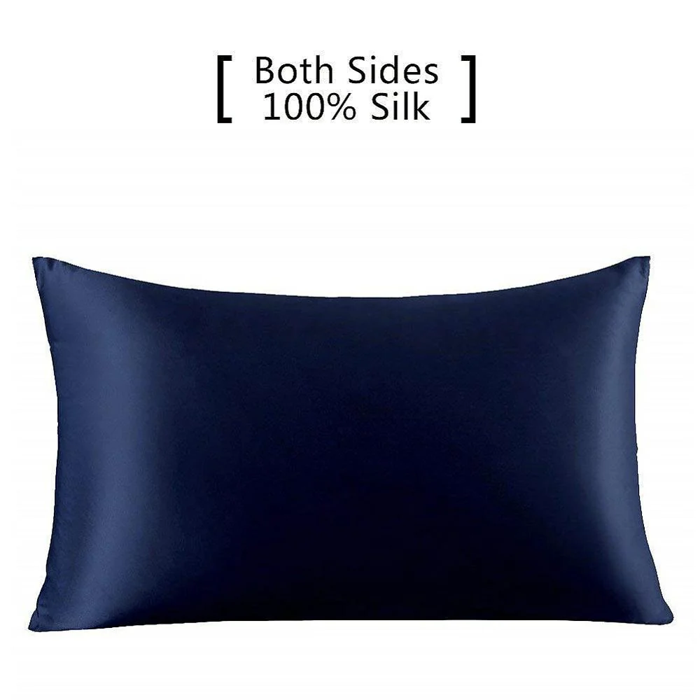 HULIANFU Silk Pillowcase Hair Skin, 19 Momme 100% Pure Natural Mulberry Silk Pillowcase Standard Size, Pillow Cases Cover Hidd - Deanwangkt