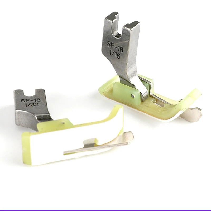 HULIANFU SP-18 Left and Right Side Stop Plastic Presser Foot Flat Plastic Presser Foot with Knife Open Thread Tangent Presser Foot - Deanwangkt