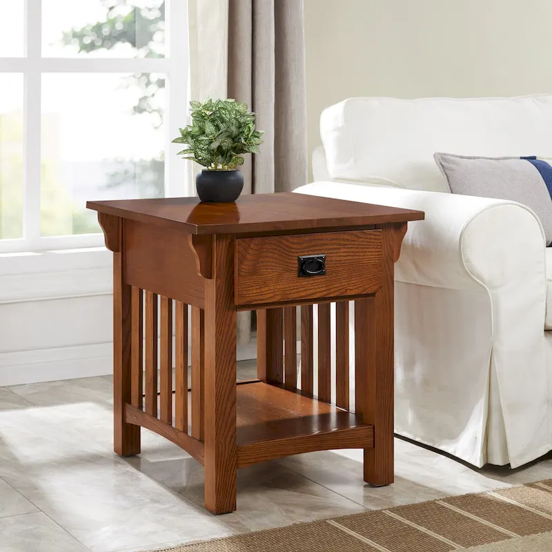 Leick Home Mission Impeccable End Table with Drawer