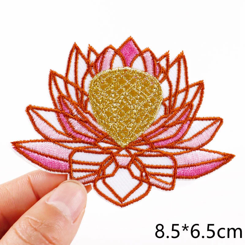 HULIANFU Van Gogh Embroidered Patches on Clothes DIY Cartoon Wave Applique Clothing Thermoadhesive Patches for Clothing DIY - Deanwangkt