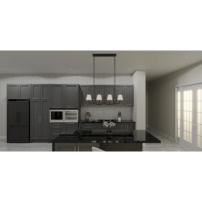 Atkins 4-Light Matte Black Island Light