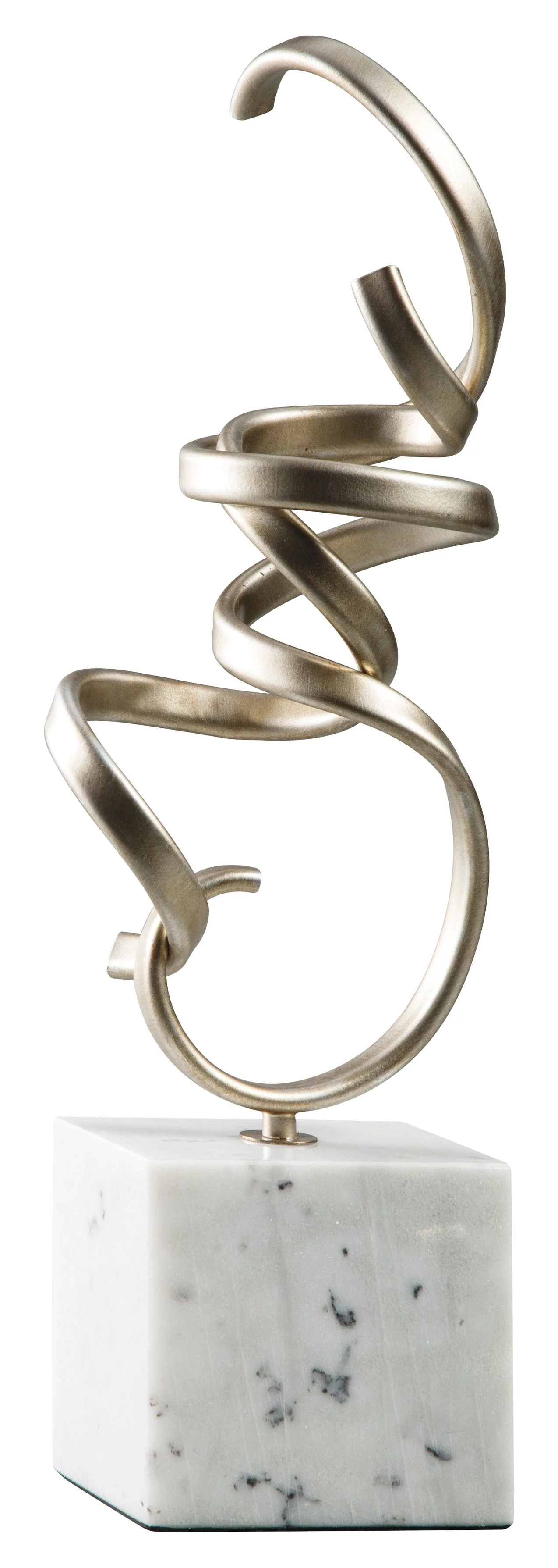 Champagne Sculpture with White Marble base