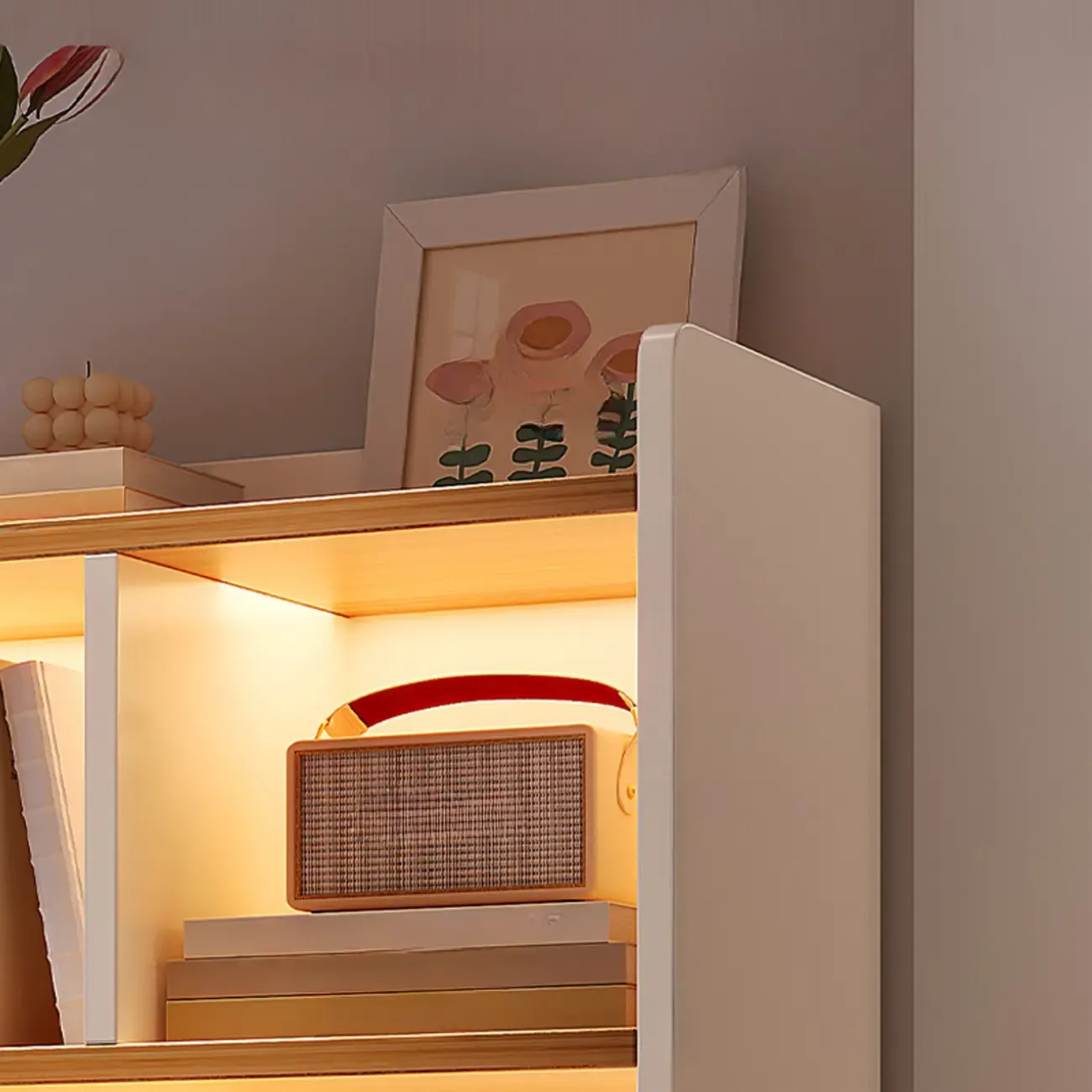 Modern Rectangular Bookshelf with Drawers