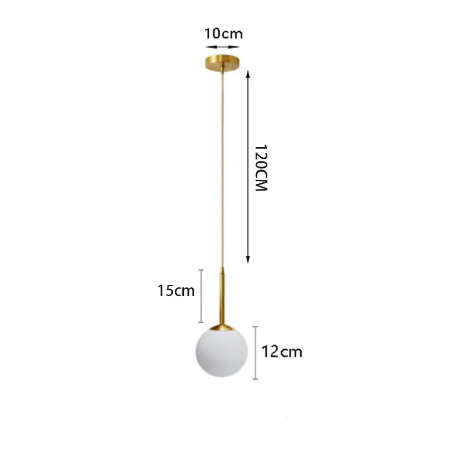 HULIANFU Modern simple Coppery Restaurant Pendant light luxury Bedside Nordic designer Creative personalized Acrylic ball G9 Hanging lamp - Deanwangkt