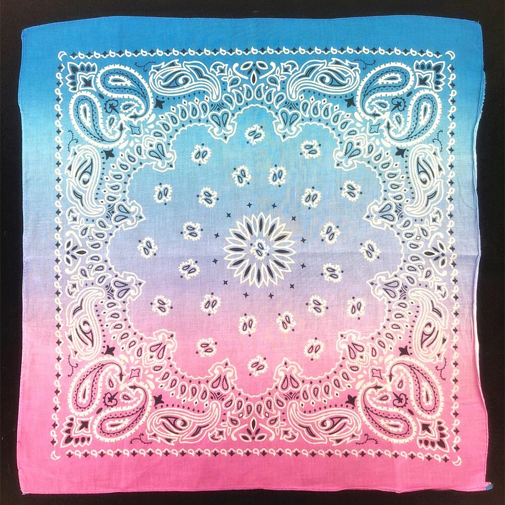 HULIANFU Tie Dye Bandana Cotton Paisley Bandanas Headbands Cowboy Handkerchiefs for Men and Women Colorful Hip-Hop Cycling Outdoor - Deanwangkt