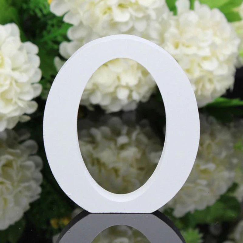 HULIANFU White Wood Letter Alphabet DIY Personalised Name Design Art Crafts Free Standing Xmas Birthday Wedding Party Home Decoration - Deanwangkt