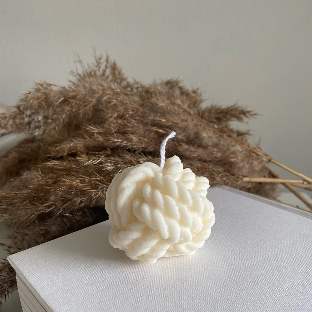 HULIANFU Scented Candle Mold DIY Wool shape Candle Silicone Casting Mold Handmade Candle Soap Making Wax Mold Handcraft Home Decoration - Deanwangkt