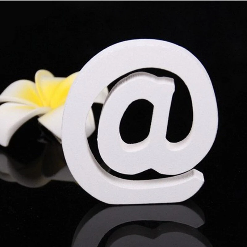 HULIANFU White Wood Letter Alphabet DIY Personalised Name Design Art Crafts Free Standing Xmas Birthday Wedding Party Home Decoration - Deanwangkt