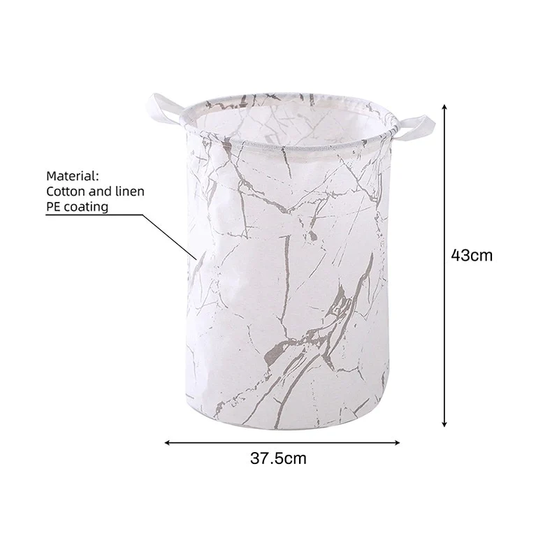 HULIANFU Organizer Canvas Laundry Basket Waterproof Large Capacity Laundry Hamper Dirty Clothes Storage Basket Toy Home Storage Bin 45x35 - Deanwangkt
