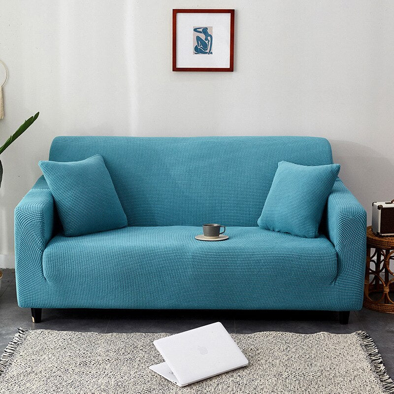 HULIANFU Living Room Elastic Sofa Cover Thick Polar Fleece 1/2/3/4 Seat Sofa Cover L Shape Corner Sofa Armchair Sofa Cover Dustproof - Deanwangkt