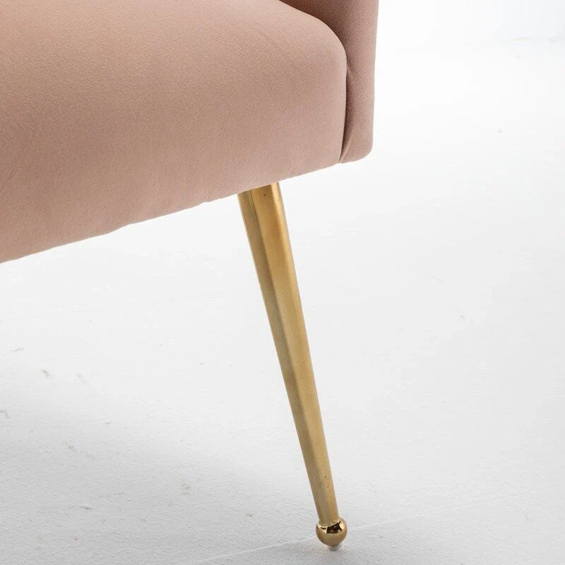 Modern Dining Chairs Set of 2, Upholstered Accent Chair Tufted Back Armless Chair with Back Pull