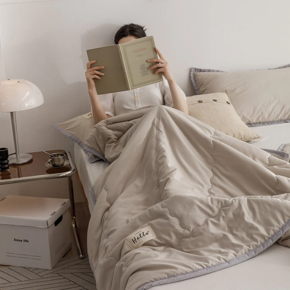 HULIANFU   YanYangTian Summer bedspread quilted blankets Air conditioning quilt bed linen for single bed Couple bed quilt 150 Single duvet - Deanwangkt