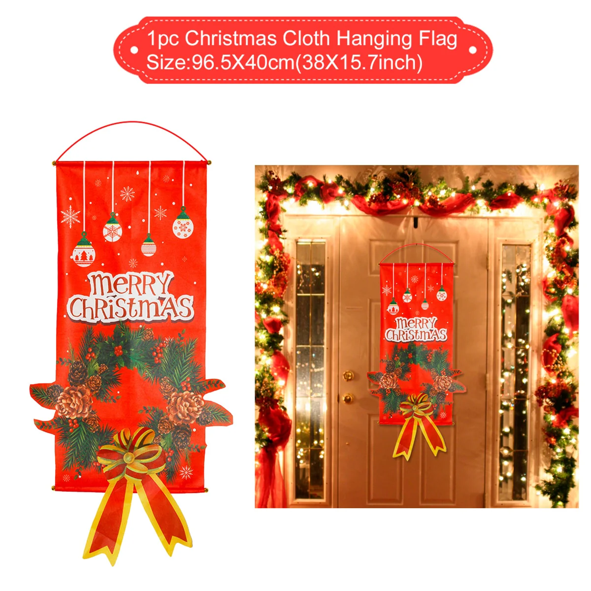 HULIANFU Merry Christmas Hanging Flag Christmas Decorations For Home Door Christmas Ornaments Xmas Gifts Navidad Decor 2026  New Year - Deanwangkt