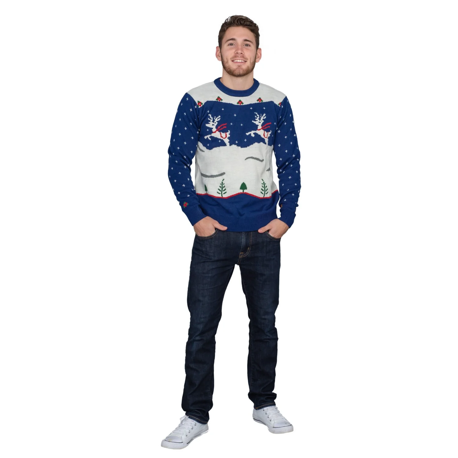 Step Brothers Movie Adult Unisex Prancing Reindeer Ugly Christmas Sweater