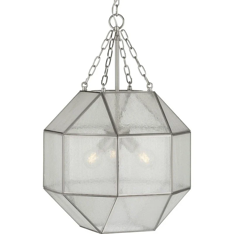 Mauldin Collection Brushed Nickel Three-Light Pendant - 22.650  x 20.280  x 20.280