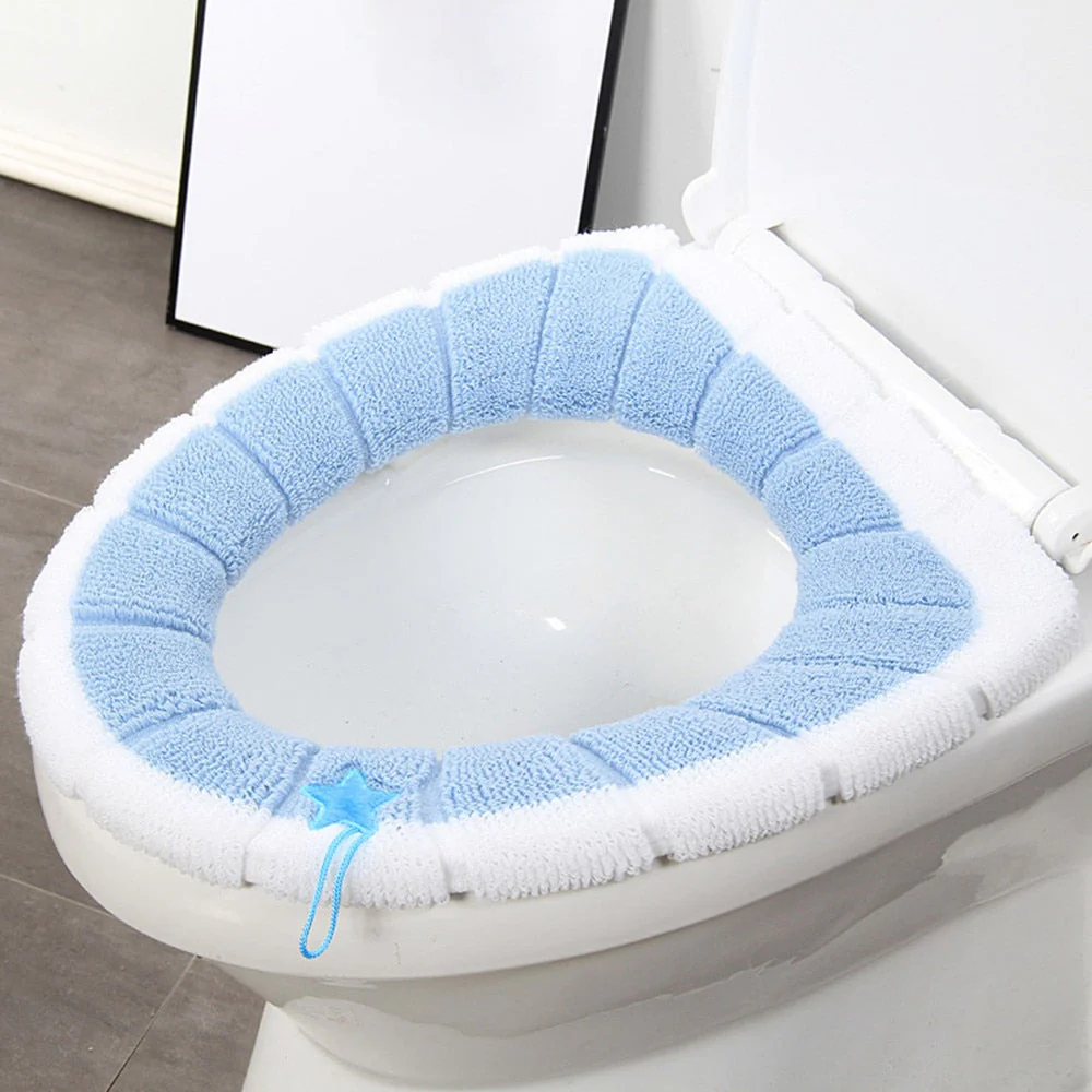 HULIANFU Universal Four Seasons Thickened Househol Soft Mat Autumn Winter Toilet Cover Toilet Seat Cushion Thick Plush Warm Pads - Deanwangkt