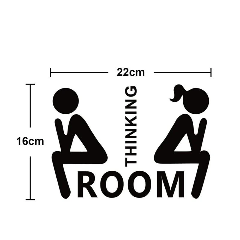 HULIANFU WC Toilet Entrance Sign Door Stickers For Public Place Home Decoration Creative Pattern Wall Decals Diy Funny Vinyl Mural Art - Deanwangkt