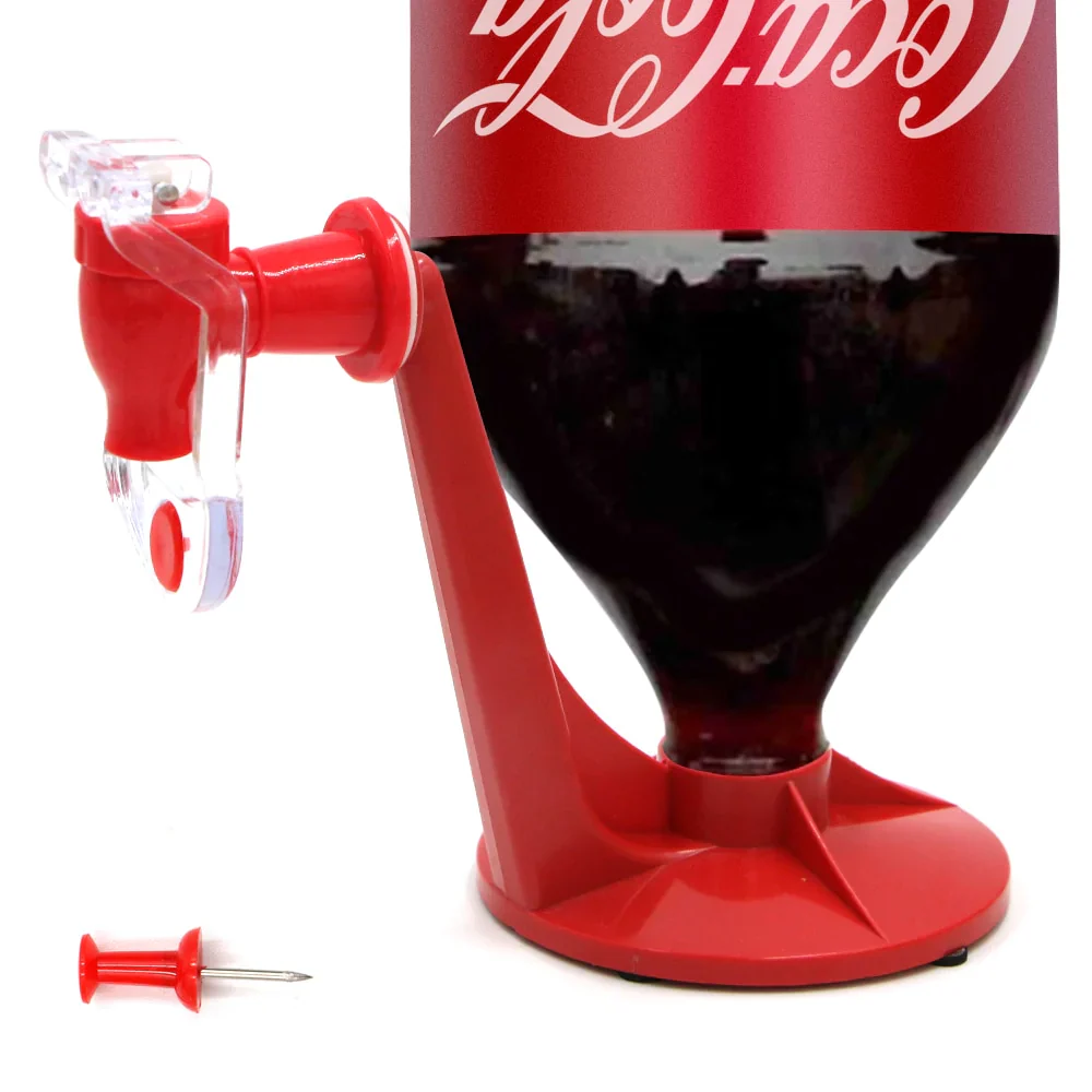 HULIANFU Novelty Saver Soda Beverage Dispenser Bottle Coke Upside Down Drinking Water Dispense Machine Switch for Gadget Party Home Bar - Deanwangkt