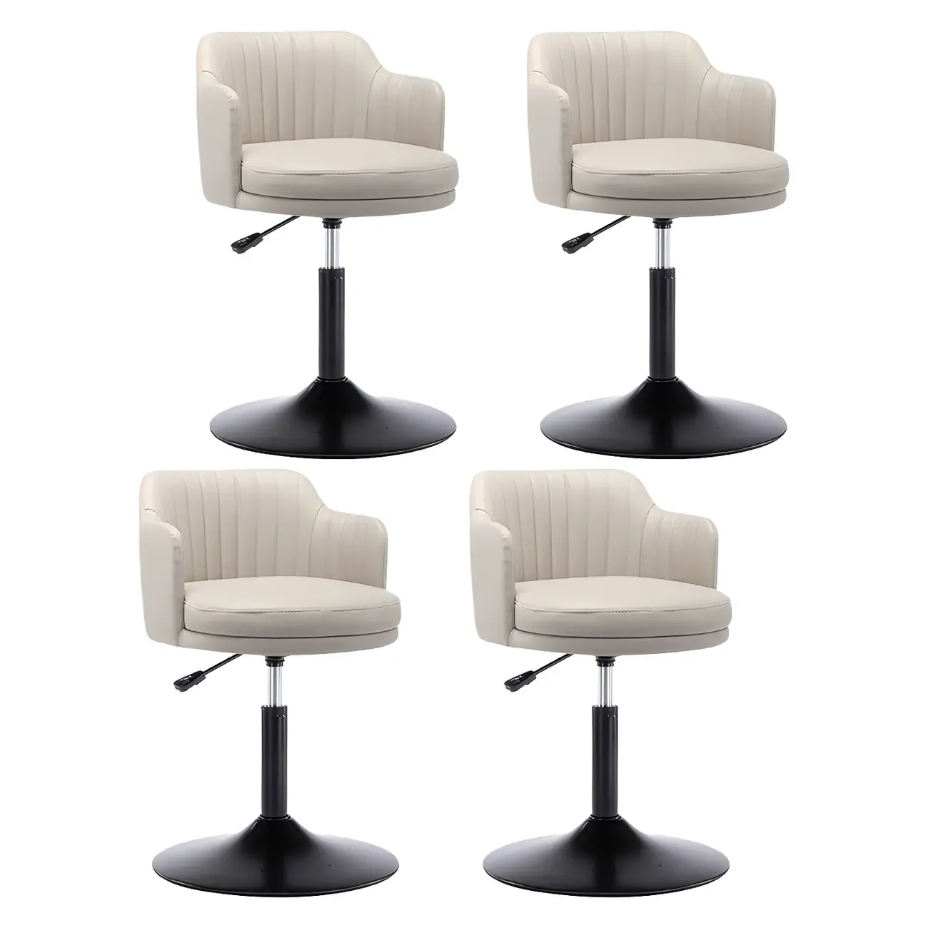 Modern Leather Armrests Swivel Adjustable Bar Stool