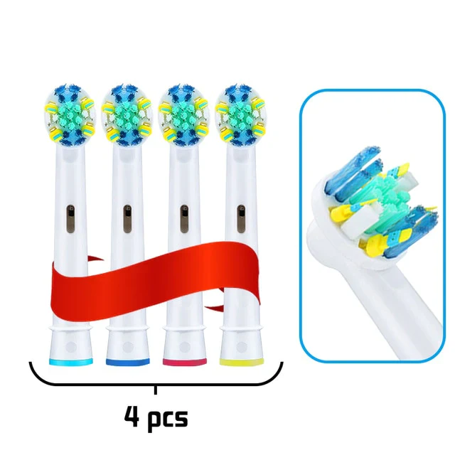 HULIANFU Oral B Electric Toothbrush Heads Replaceable Brush Heads For Oral B Electric Advance Pro Health Triumph 3D Excel Vitality 4pcs - Deanwangkt