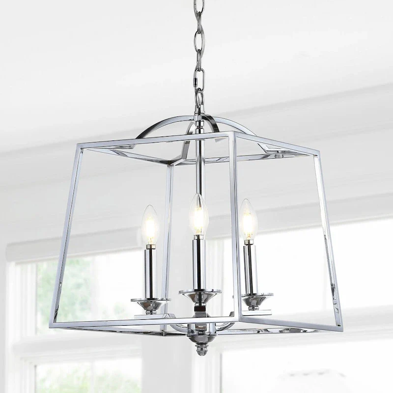 Virginia 14.5  3-light Metal LED Pendant, Chrome by JONATHAN Y