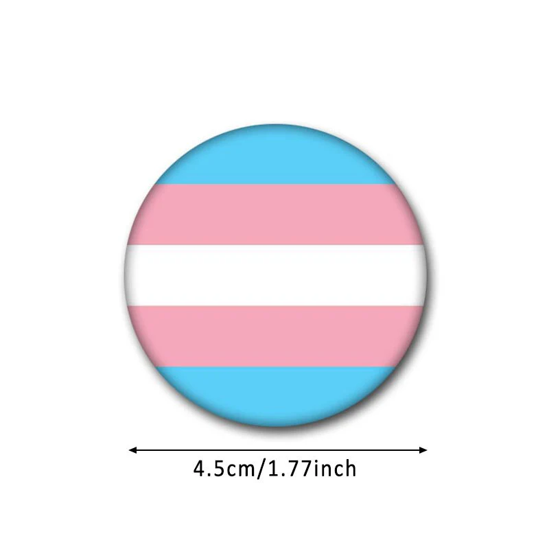 HULIANFU Pride Rainbow Flag Badge Round Icons Gay Pins Homosexual Love Metal Badges Decorative Brooch Pins Jewelry Accessories Gifts - Deanwangkt