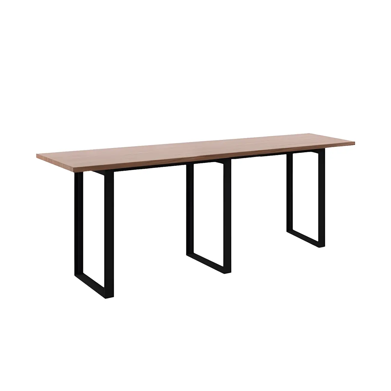 Industrial Walnut Rectangular Large Dining Bar Table