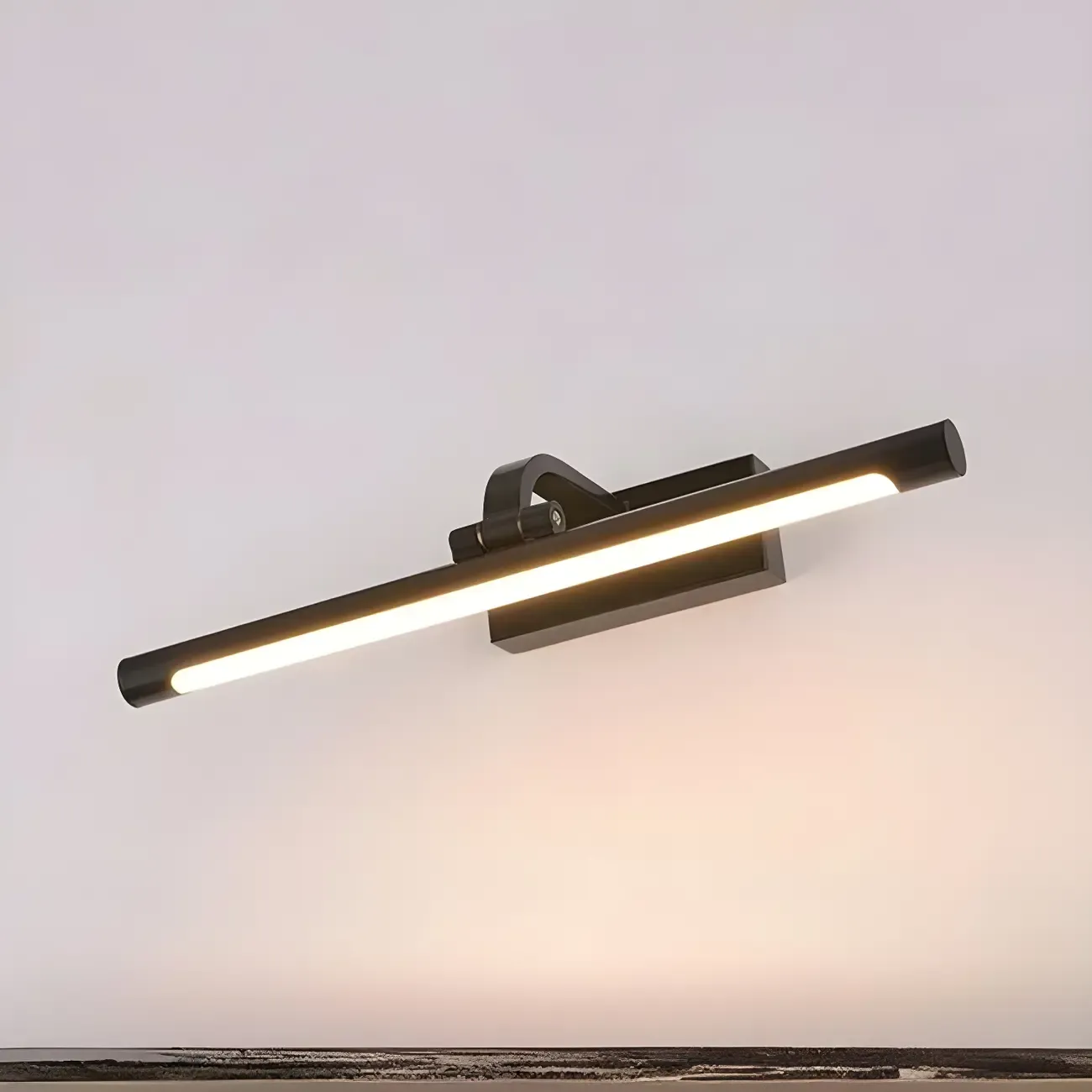 Modern Black Cylinder LED Wall Lamp with Acrylic Shade