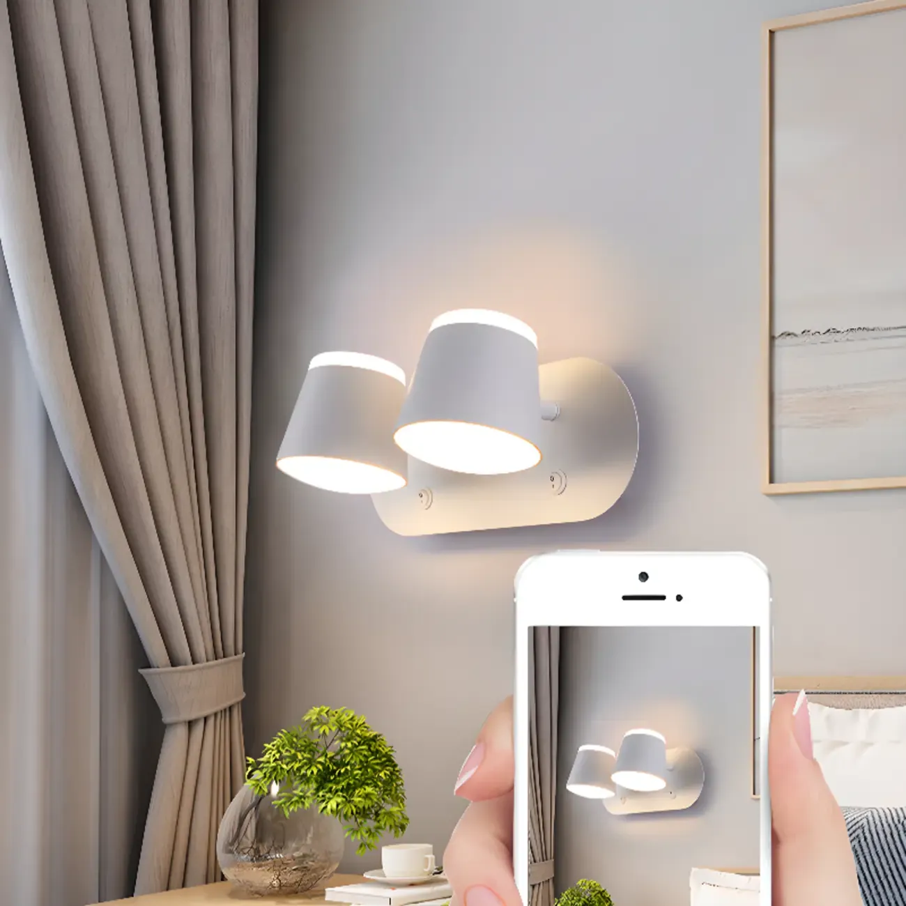 Modern Wall-Mounted Mini White Bathroom Vanity Light Fixture