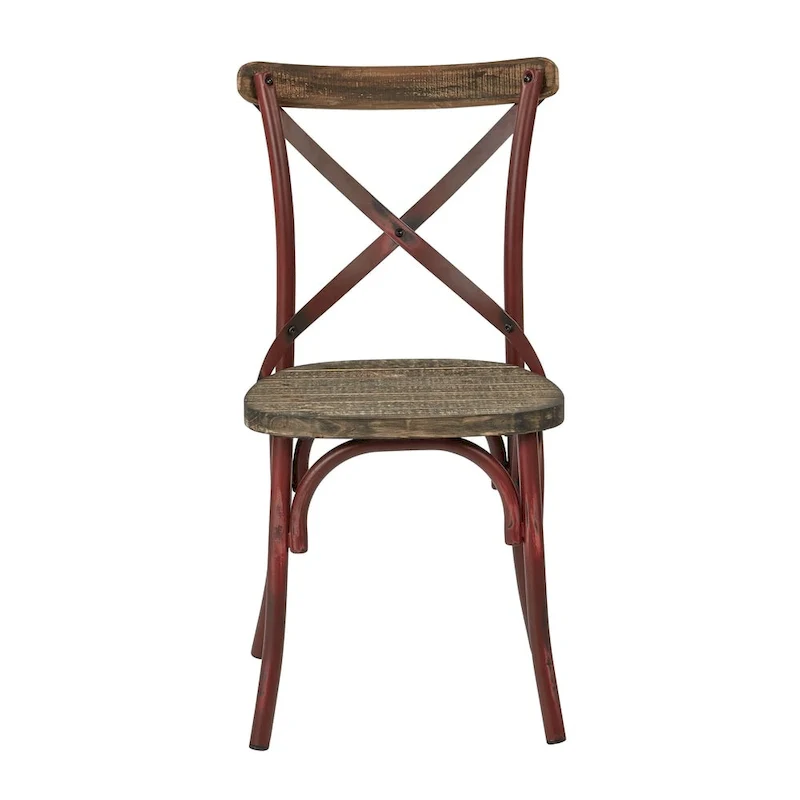 Somerset X Back Antique Metal Dining Chair