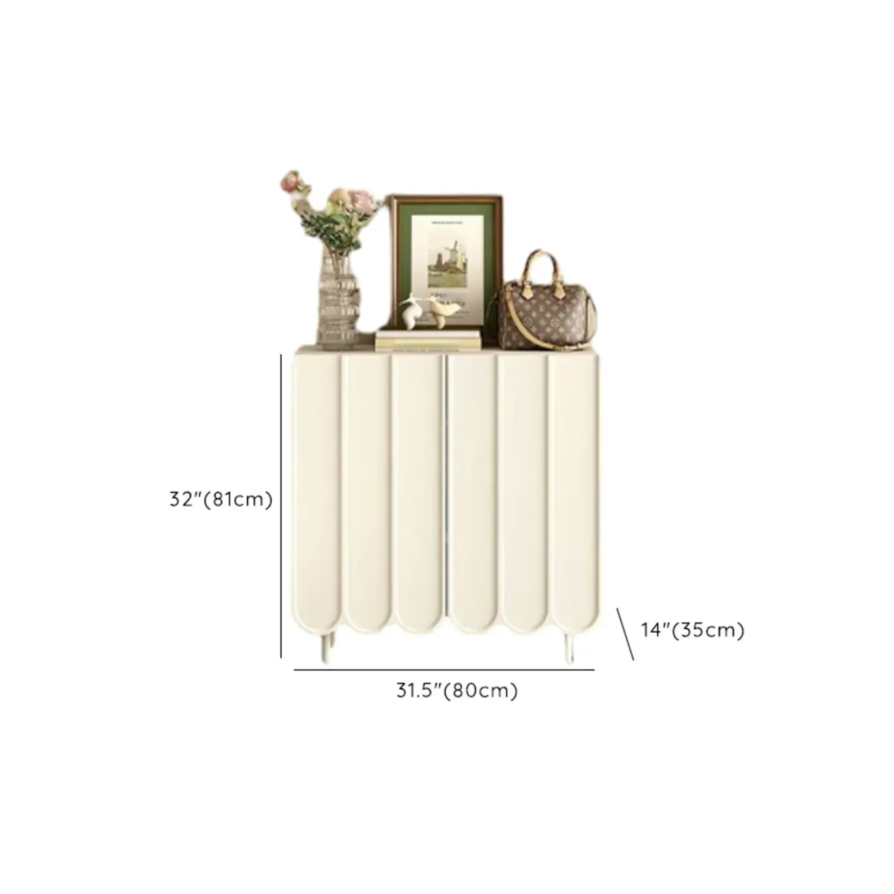 Modern Large beige Wooden Adjustable Entryway Shoe Cabinet