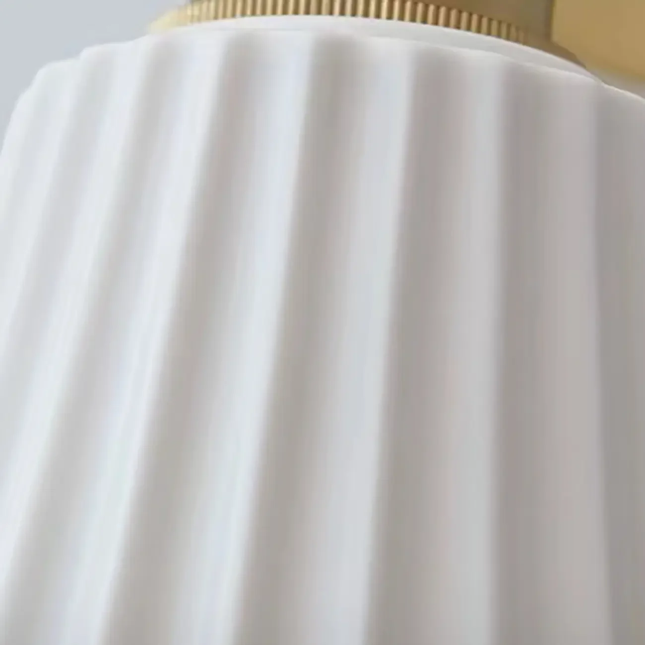 Modern White Wall Sconce with Ceramic Shade and Pull Chain