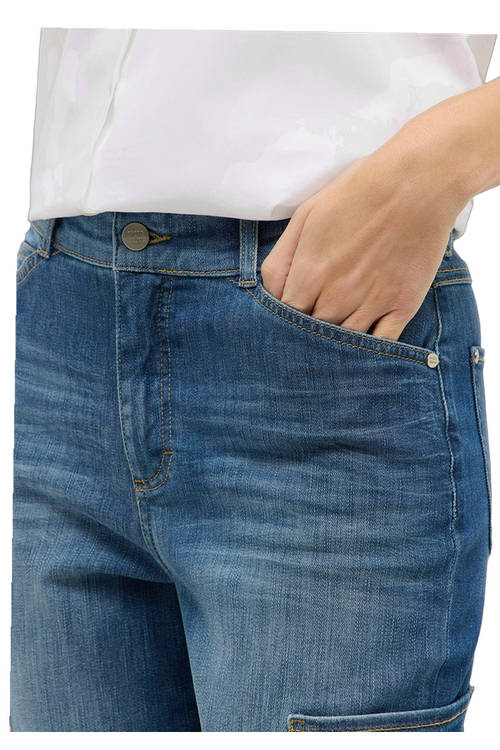 Cargo Jeans mit Comfort Stretch – Seitenansicht