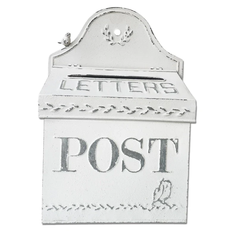 HULIANFU Outdoor Garden Retro Mailbox Decorative Wall Mounted Metal Country Mailbox Post Box - Deanwangkt