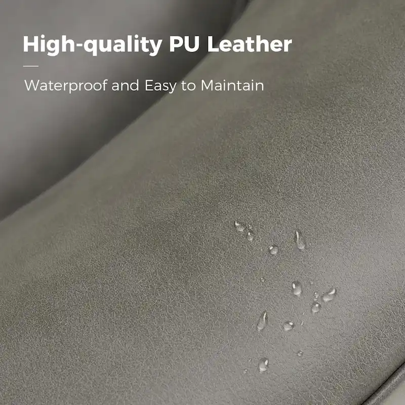 Haley Modern Swivel Barrel Faux Leather Chair with Solid Wood Base by