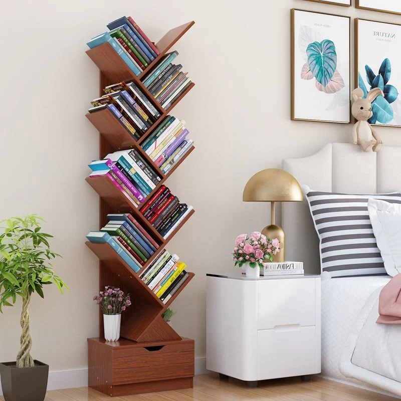 HULIANFU Vertical Bookshelf Creative Art Net Red Floor Ins Wind Group Device Three-dimensional Shelf Simple Small Combination - Deanwangkt