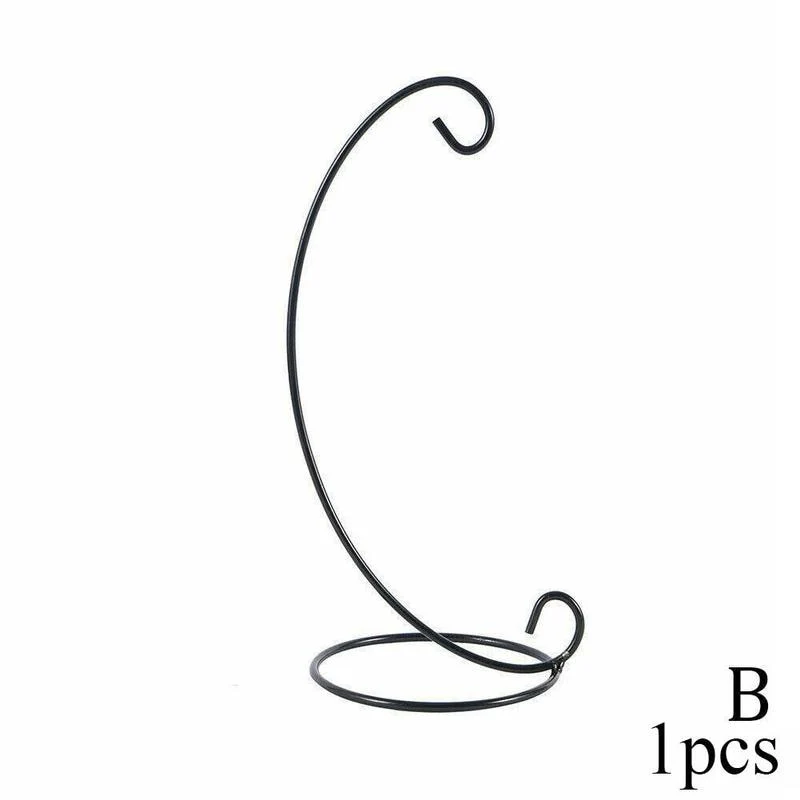 HULIANFU 2026  Christmas Bauble Holder Ornaments Hanging Display Stand L Metal Shape Hanger Plant Stand Wrought Iron Holder Flower Basket - Deanwangkt