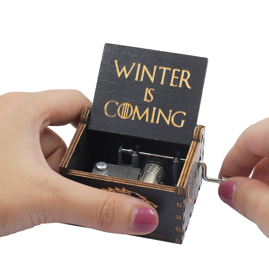 HULIANFU  Wooden Hand Crank Music Box Magic School Game Jurassic Park Godfather Children  Holiday Gift Christmas New Year Gift - Deanwangkt