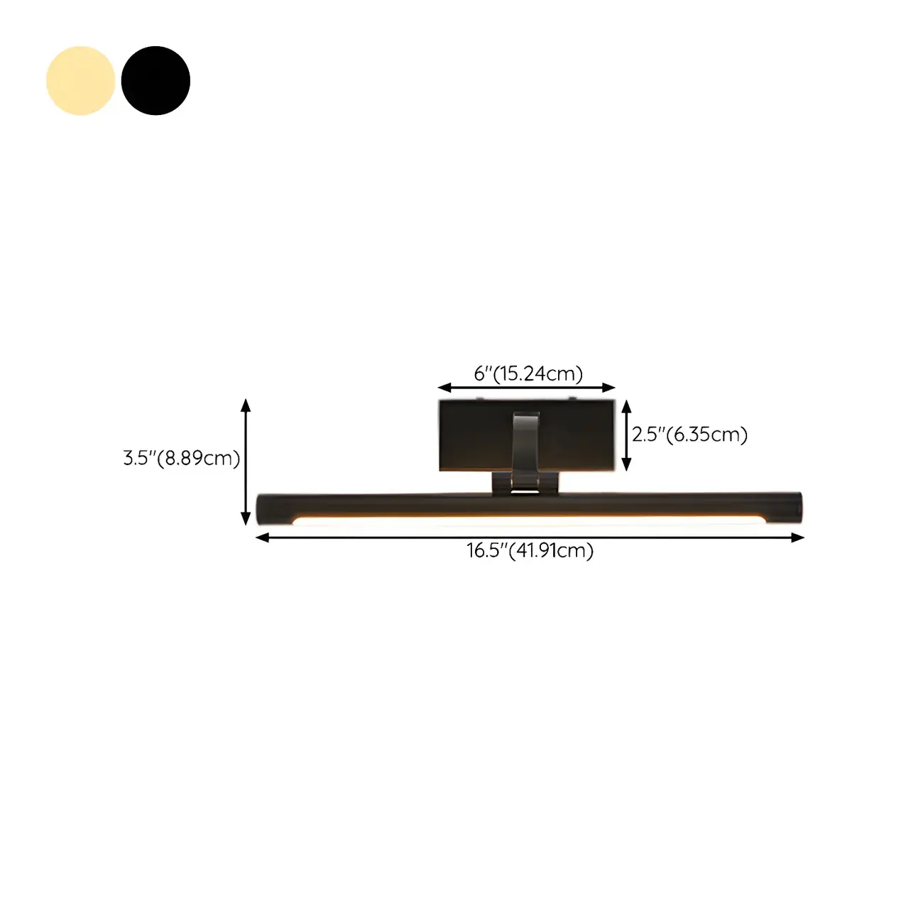 Modern Black Cylinder LED Wall Lamp with Acrylic Shade