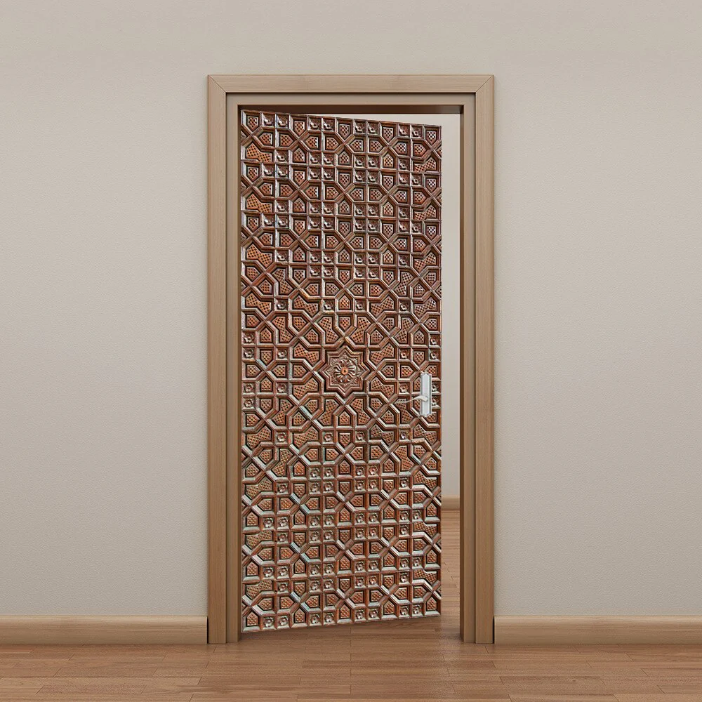 HULIANFU 2026  Simulation Of Gilt Leaves DIY Door Stickers Home Decoration Wall Sticker Kitchen Art Mural Peel & Stick Waterpoof PVC Wallpaper - Deanwangkt
