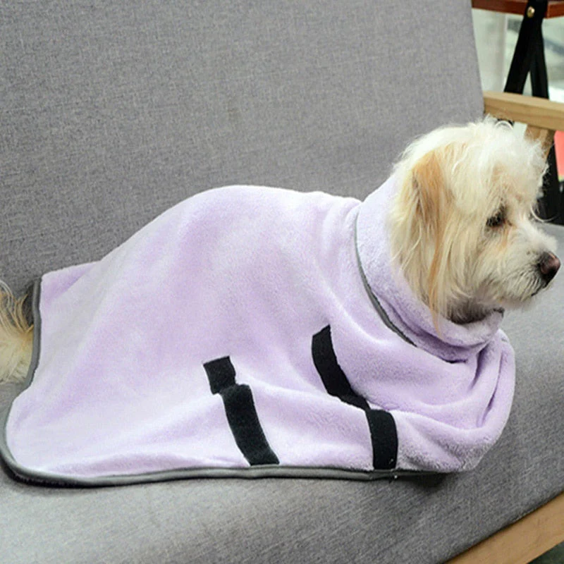 HULIANFU Pet Absorbent Towel Dog Bathrobe Xs-M Pet Dog Bath Towel For Small Medium Large Dogs Microfiber Super Absorbent Pet Drying Towel - Deanwangkt