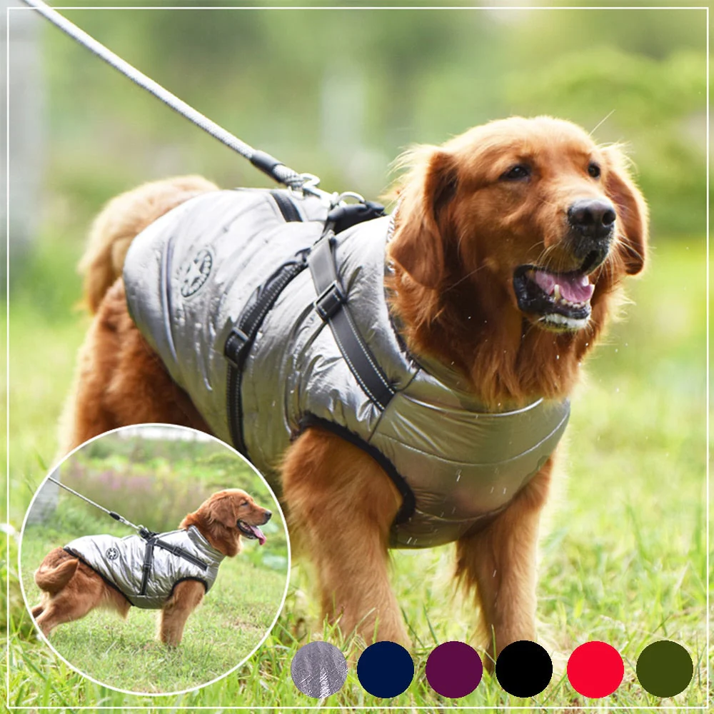 HULIANFU Pet Harness Vest Clothes Puppy Clothing Waterproof Dog Jacket Winter Warm Pet Clothes For Small Dogs Shih Tzu Chihuahua Pug Coat - Deanwangkt