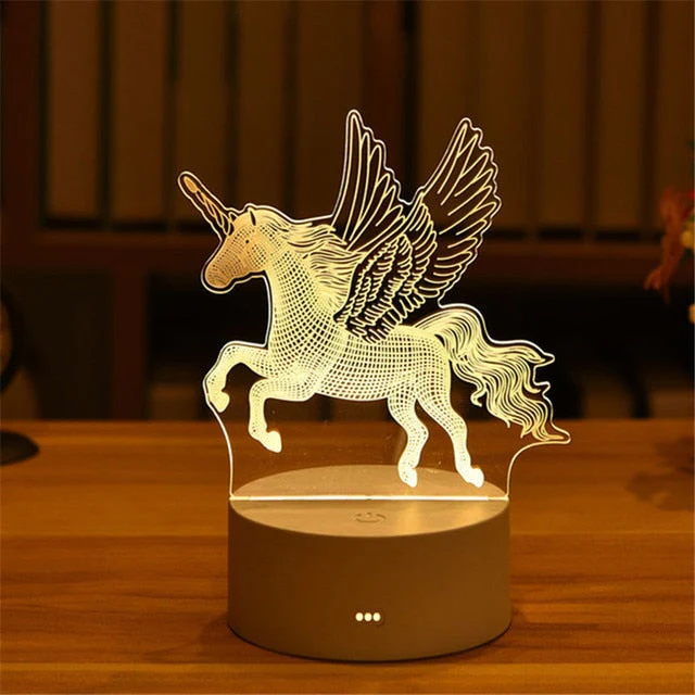 HULIANFU Romantic Love 3D Acrylic Led Lamp for Home Children Night Light Table Lamp Birthday Party Decor Valentine Day Bedside Lamp - Deanwangkt
