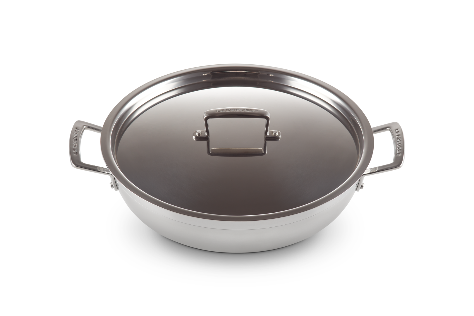 3-ply Stainless Steel Non-Stick Shallow Casserole with Lid