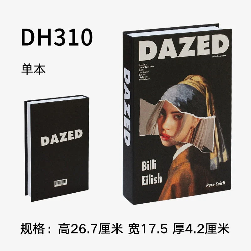 HULIANFU Ins Fashion Fake Books for Decoration Home Decor Coffee Table Book Simulation Prop Book Model Hotel Room Unopenable Box Book - Deanwangkt